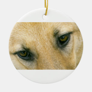 german-shepherd-black and cream eyes ceramic ornament