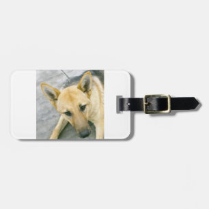 german-shepherd-black and cream luggage tag