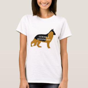 German Shepherd black and tan name silo T-Shirt