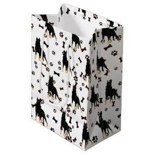 German Shepherd, black  Bandana Luggage Handle Wra Medium Gift Bag