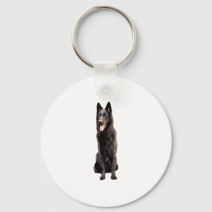 German Shepherd Black Dog  Keychain