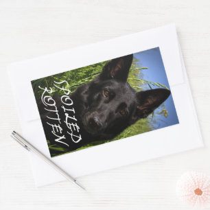 German Shepherd Black Spoiled Rotten Sticker