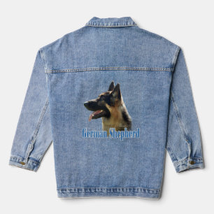 German Shepherd (black/tan) Name Denim Jacket