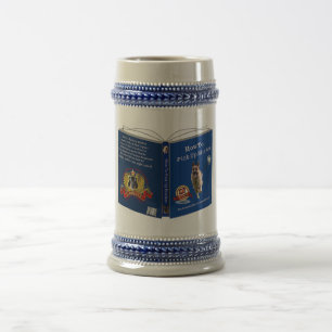 German Shepherd Book Grey/Blue 18 oz Stein