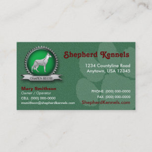 German Shepherd Breeder / Kennel Business Card