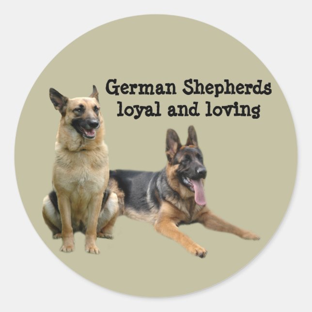 German Shepherd Buddies Sticker (Front)