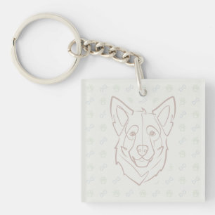 German Shepherd, Built to Protect, Born to Love! Keychain