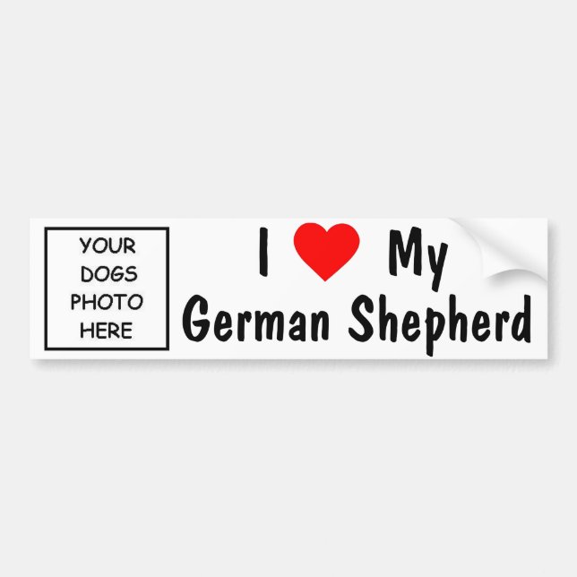 German Shepherd Bumper Sticker (Front)