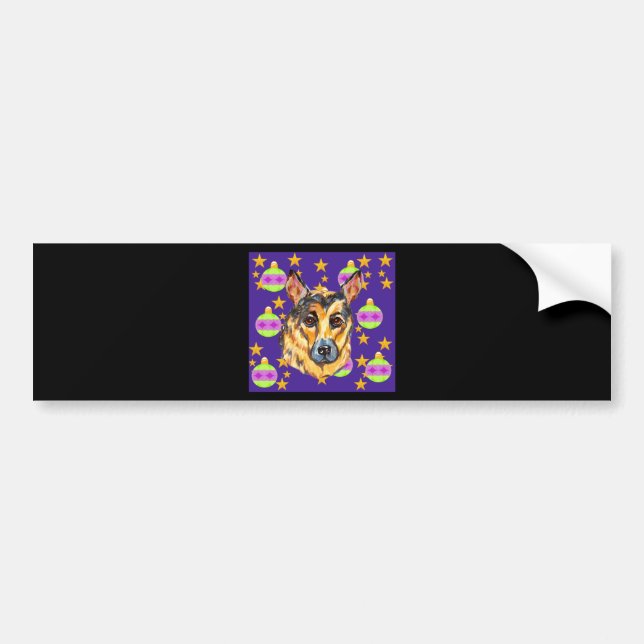GERMAN SHEPHERD BUMPER STICKER (Front)