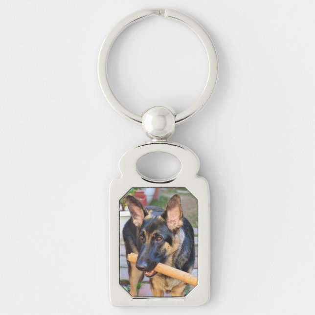 German Shepherd by Shirley Taylor Keychain (Front)