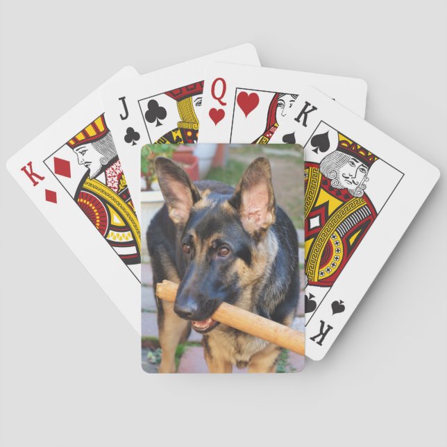 German Shepherd by Shirley Taylor Playing Cards (Back)