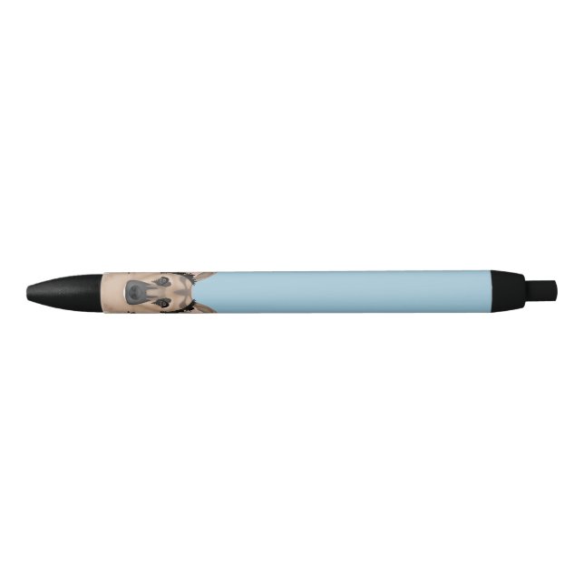 german shepherd cartoon black ink pen (Front)