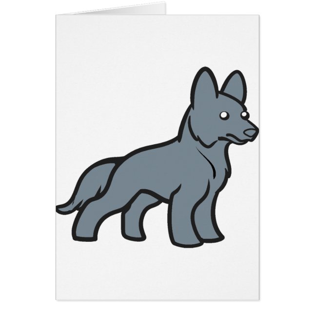 german shepherd cartoon blue (Front)