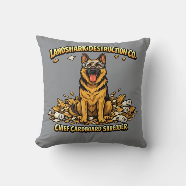 German Shepherd Certified Home Decorator Design Throw Pillow (Front)