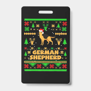 German Shepherd Christmas Badge