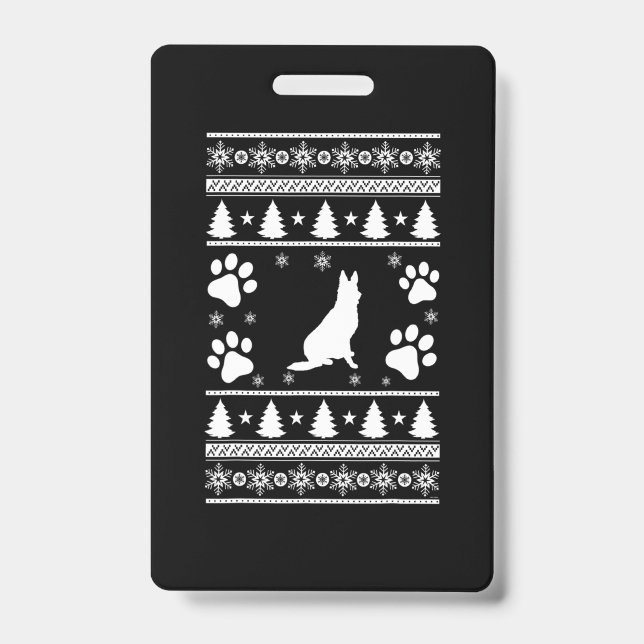 German Shepherd Christmas Badge (Front)