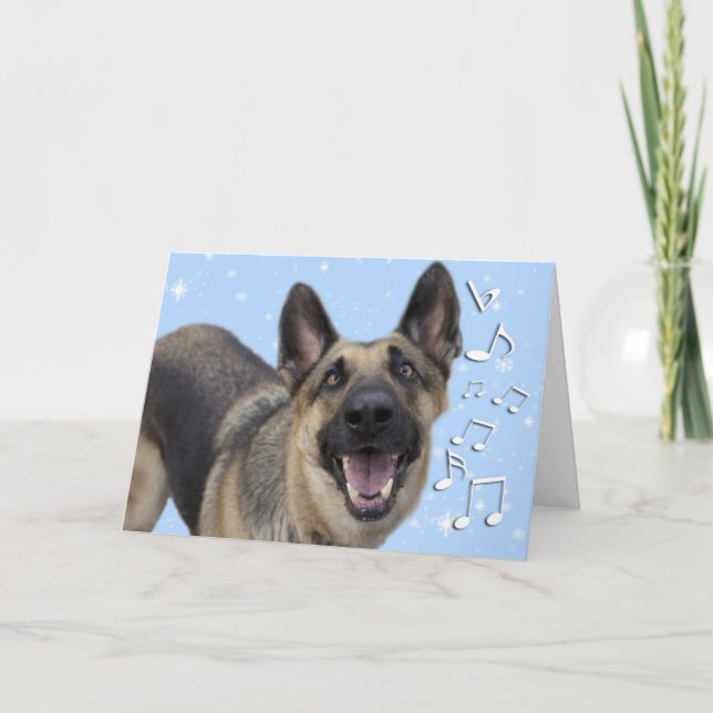 German Shepherd Christmas Card (Front)