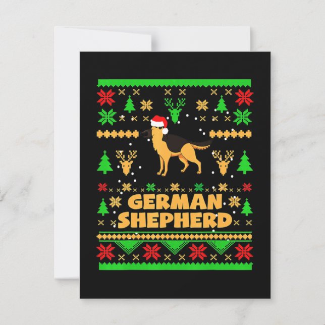 German Shepherd Christmas Card (Front)