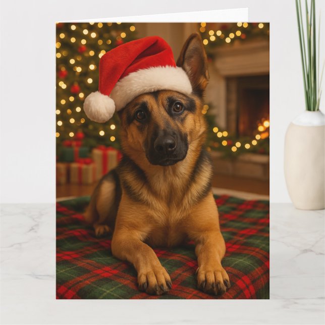 German Shepherd Christmas Card (Front)