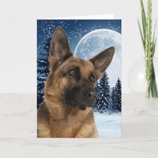 German Shepherd Christmas Card (Front)