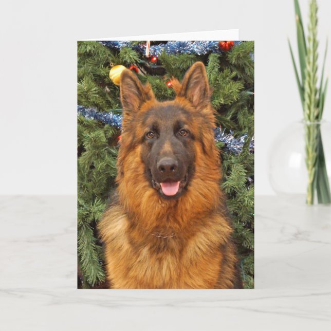 German Shepherd Christmas Card (Front)