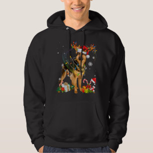 German Shepherd Christmas Dog Reindeer Funny Xmas Hoodie
