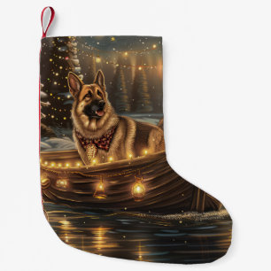 German Shepherd Christmas Festive Voyage Small Christmas Stocking