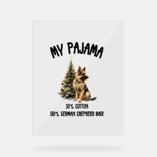 German Shepherd & Christmas, Funny Dog Design for Acrylic Sign