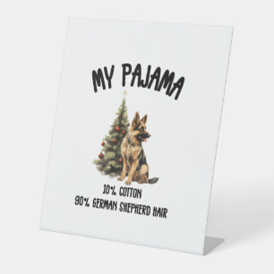 German Shepherd & Christmas, Funny Dog Design for  Pedestal Sign