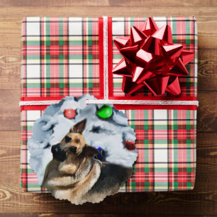 German Shepherd Christmas Gifts Ornament Card