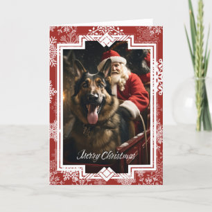 German Shepherd Christmas holiday card