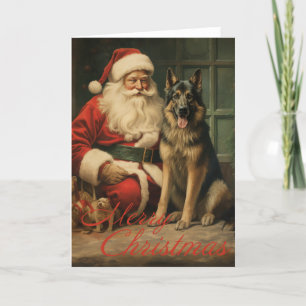 German Shepherd Christmas holiday card