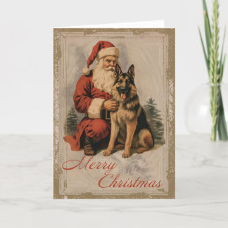 German Shepherd Christmas holiday card