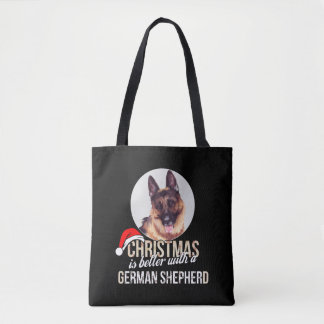 German shepherd - Christmas is better with a Germa Tote Bag