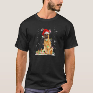 German Shepherd Christmas Santa Hat Christmas Dog T-Shirt