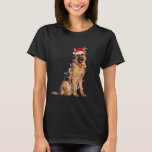 German Shepherd Christmas Santa Hat Lights Pet Dog T-Shirt<br><div class="desc">German Shepherd Christmas Santa Hat Lights Pet Dog Xmas</div>