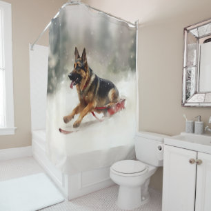German Shepherd Christmas snow winter 