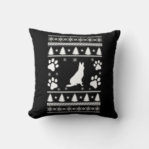 German Shepherd Christmas Throw Pillow