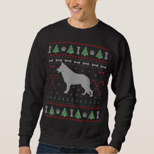 German Shepherd Christmas Ugly Sweater Funny Dog L