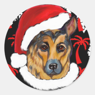 GERMAN SHEPHERD CLASSIC ROUND STICKER