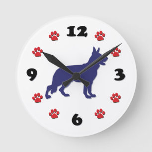 German Shepherd Clock
