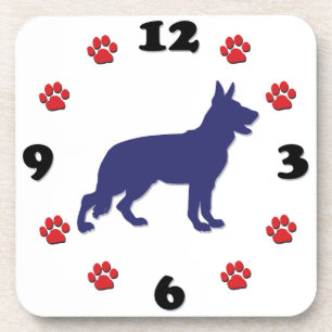 German Shepherd Clock Coaster