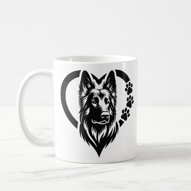 German Shepherd Coffee Mug (Left)