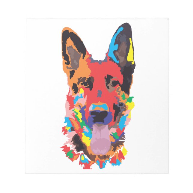 German shepherd colour notepad (Front)