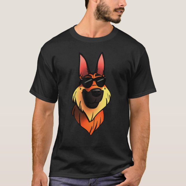 German Shepherd  Cool T-Shirt (Front)