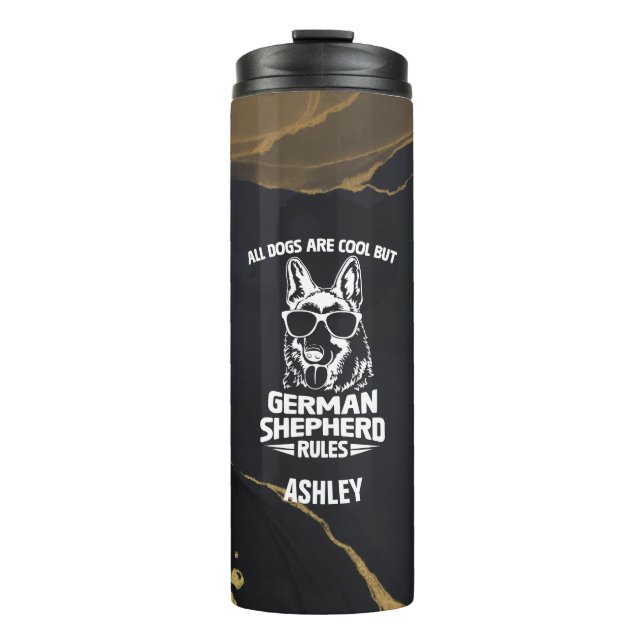 German Shepherd Cute Gift for Dog Dad Dog Mom Thermal Tumbler (Front)
