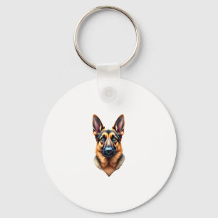 German Shepherd Cute Puppy Dog (1) Keychain