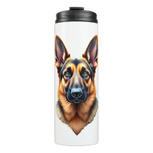 German Shepherd Cute Puppy Dog (1) Thermal Tumbler