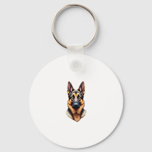 German Shepherd Cute Puppy Dog (2) Keychain