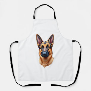 German Shepherd Cute Puppy Dog (3) Apron